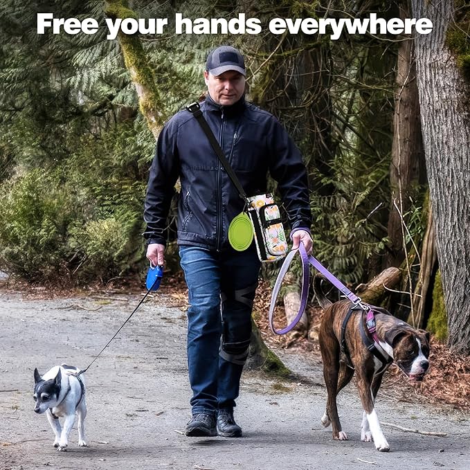 Nuovoware Water Bottle Carrier Bag,25oz/40oz/64oz Bottle Pouch Holder,Adjustable Shoulder Hand Strap 2 Pocket Sling Neoprene Sleeve Sports Accessories for Hiking Travelling Camping