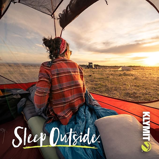 Klymit Klymaloft Lofted Inflatable Sleeping Pad for Camping With Memory Foam, Ultra-Thick Hiking and Backpacking Air Bed, 5 Inch Thick, Regular