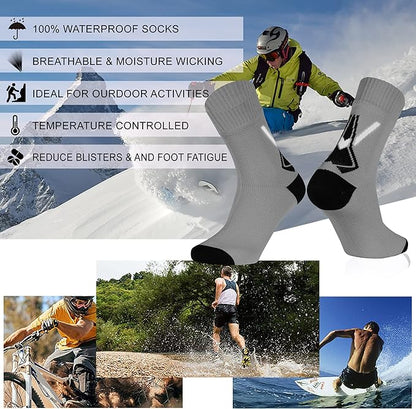 RANDY SUN Waterproof Socks, Unisex Hiking Wading Trail Running Kayaking Crew Socks