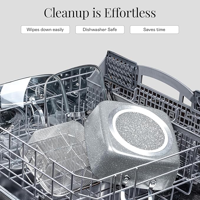 Granitestone 20 Pc Ceramic Cookware Set Nonstick, Complete Pots and Pans Set Non Stick for Kitchen with Bakeware, Cooking Utensils & Steamer, Non Toxic Made Without PFOA PFOS, Oven & Dishwasher Safe