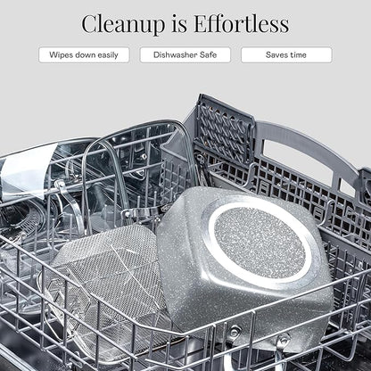 Granitestone 20 Pc Ceramic Cookware Set Nonstick, Complete Pots and Pans Set Non Stick for Kitchen with Bakeware, Cooking Utensils & Steamer, Non Toxic Made Without PFOA PFOS, Oven & Dishwasher Safe