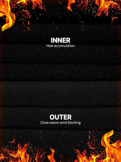 VZV Thermal Underwear for Men Fleece Lined Long Johns for Mens Thermals Top and Bottom Set Soft Base Layer for Winter