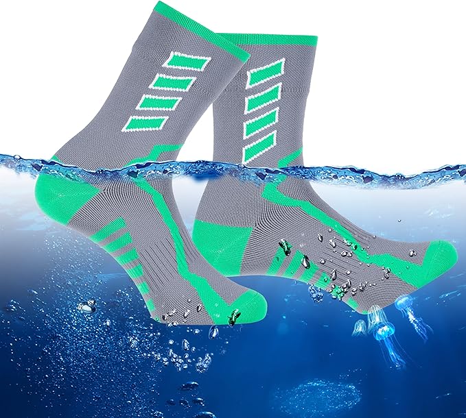 RANDY SUN Waterproof Socks, Unisex Hiking Wading Trail Running Kayaking Crew Socks