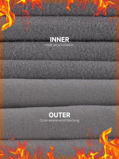 VZV Thermal Underwear for Men Fleece Lined Long Johns for Mens Thermals Top and Bottom Set Soft Base Layer for Winter