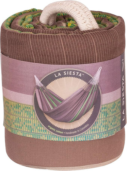 LA SIESTA Flora Chocolate - Organic Cotton Family Classic Hammock Size King