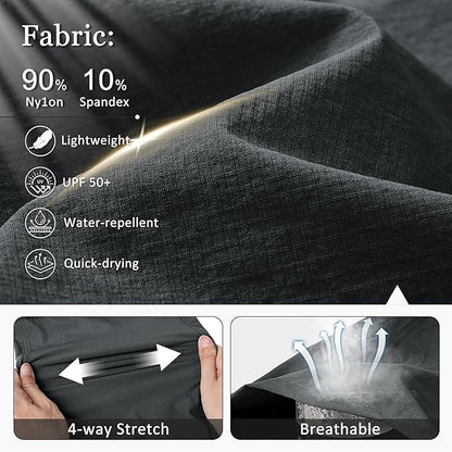 Mens Hiking Pants Convertible Lightweight Quick Dry Zip Off Waterproof Outdoor Travel Fishing Hunting Pants