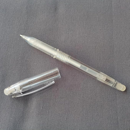 Heat Erasable Fabric Pen with 20 Refills for Tailors Sewing, Quilting, Crafts And Dressmaking Disappearing Ink, White