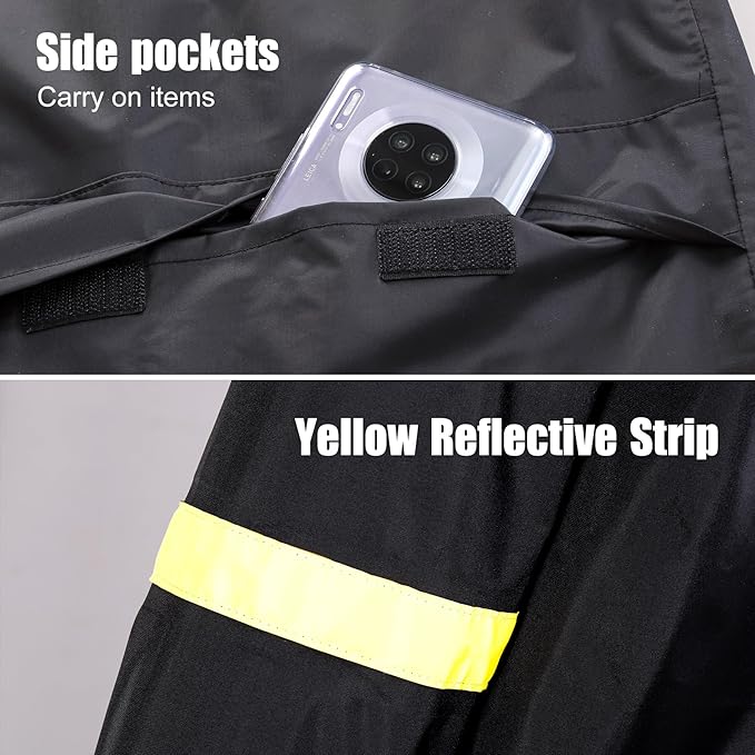 EI Sonador Classic Long Rain Coats for Men, Hooded Raincoats Rainwear for Waterproof Work, Breathable, Rain Jacket Poncho