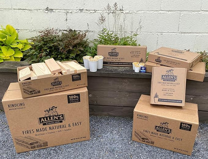 Allen's Wood Fire Starter Cups – Natural Wax & Wood Chip Firestarters for Campfires, Fire Sticks for Fireplace, Grilling & BBQ – 15 Min Burn – Clean Fire Start – Great for Travel & Hunting