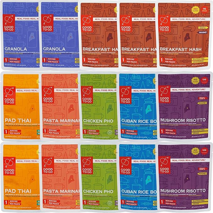 GOOD TO-GO 5-Day Emergency Food Kit | Survival Food, Easy to Prepare | Just Add Water Camping & Backpacking Meals | Good To-Go Dehydrated Meals Taste Better Than Freeze Dried MRE