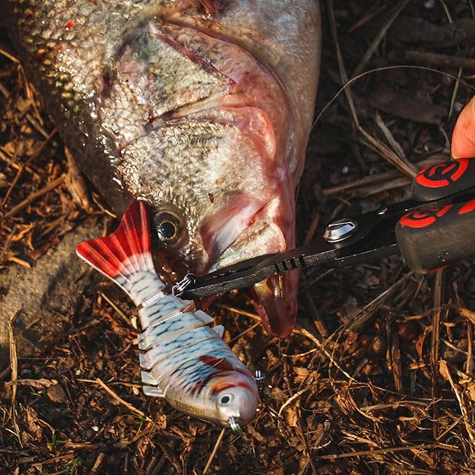 5PCS Lifelike Fishing Lures – Multi-Jointed Swimbait for Bass, Trout, Crappie, Walleye, Pike, Realistic Action with 3D Fish Eyes and Sharp Hooks, Perfect for Fishing Kits in Saltwater & Freshwater