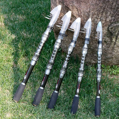 Sougayilang Fishing Rod Reel Combo with Telescopic Fishing Pole Spinning Reel Carrier Bag for Travel Saltwater Freshwater Fishing