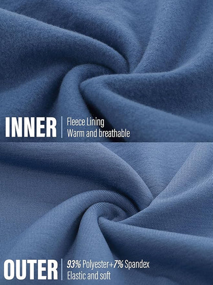 URATOT Men's Thermal Underwear Bottom Fleece Long Johns for Men Soft Warm Base Layer Thermal Pants for Cold Weather