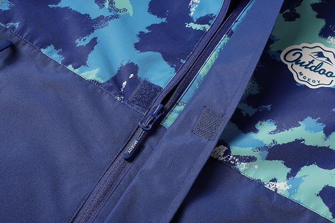 MGEOY Boys Girls Rain Jackets Lightweight Waterproof Hooded Raincoats Windbreakers for Kids 4-14Y