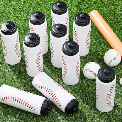 Yaomiao Baseball Water Bottle Bulk Reusable Sports Bottle 20 oz Squeeze Baseball Accessories Gifts School Sports