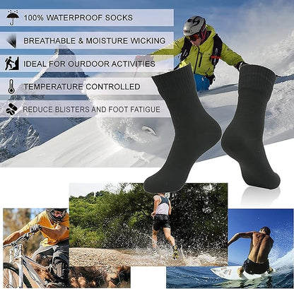 RANDY SUN Waterproof Socks, Unisex Hiking Wading Trail Running Kayaking Crew Socks