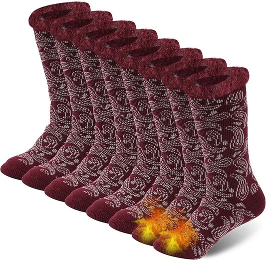 Sunew Warm Thermal Socks 4 Pack, Mens Womens Winter Heated Outdoor Skiing Thermal Socks