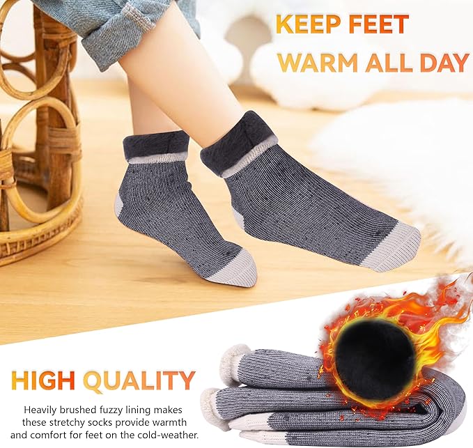 Sunew Warm Thermal Socks 4 Pack, Mens Womens Winter Heated Outdoor Skiing Thermal Socks