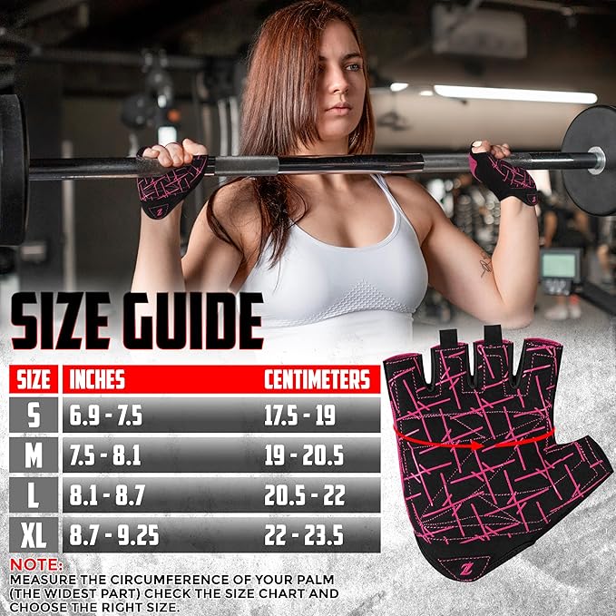 ZRIX Well Vented Weight Lifting Gym Workout Gloves with Wrist Wrap Support for Men & Women & Adult, Full Palm Protection, Training, Fitness, Hanging, Pull ups, Cycling & Hand Grip Gloves