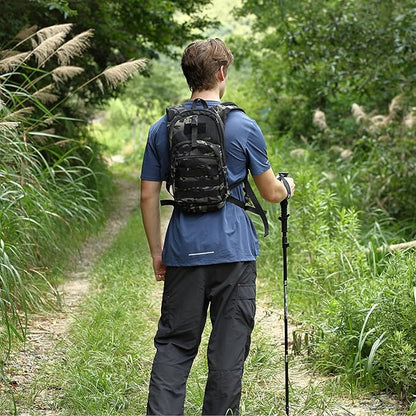 MARCHWAY Tactical Molle Hydration Pack with 2.5L TPU Water Bladder, Low-Profile Organized Military Backpack for Hiking, Cycling, Backpacking, Hunting, Running