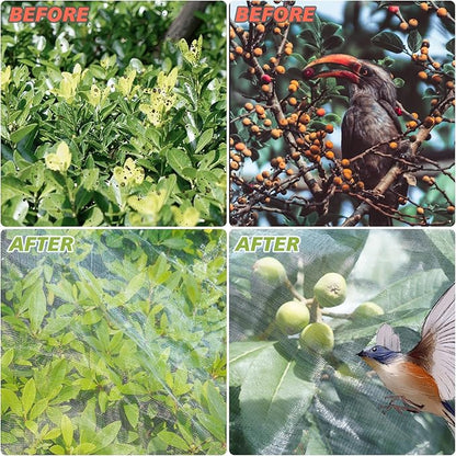 Garden Netting Mosquito Insect Birds Animals Barrier Protection Net Ultra Fine Garden Mesh Netting Plant Covers for Vegetable Plants Fruits Flowers Trees Greenhouse Row Cover(4×25 Ft)