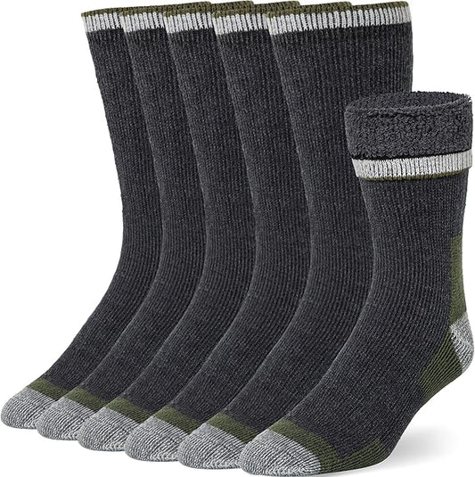 Buttons & Pleats Wool Socks for Men & Women Merino Thermal Warm Cozy Winter Boot Sock