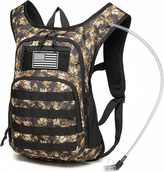 wotony Hydration Backpack with Water Bladder for Hiking Tactical Hydration Pack for Men Women Molle Water Backpack for Hiking