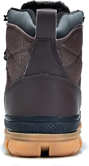 Wondamo Men's Snow Boots Lightweight Waterproof Winter Boots Fur Lined Anti-slip Cold Weather Shoes