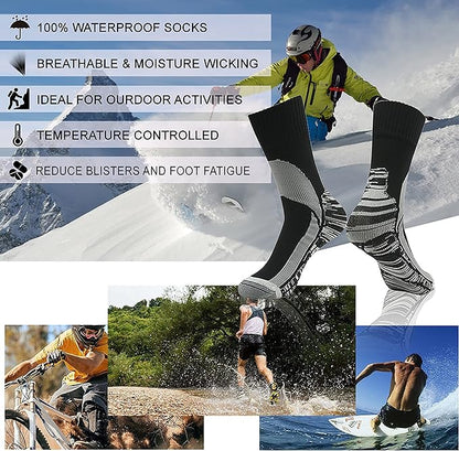 RANDY SUN Waterproof Socks, Unisex Hiking Wading Trail Running Kayaking Crew Socks