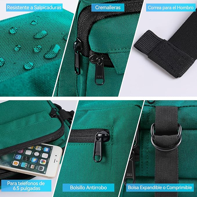 AGPTEK Fanny Pack for Women Men, RFID Large Capacity Waist Wallet Bag, Adjustable & Waterproof Bum Belt Pouch for Travel, Running, Shopping, Hiking, Dog Walking, Cycling, Climbing