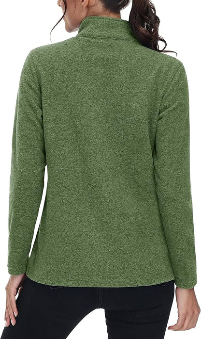 MAGCOMSEN Fleece Jacket Women Zip UP Lightweight Soft Polar Warm Winter Jackets for Women with Pockets Outdoor Hiking