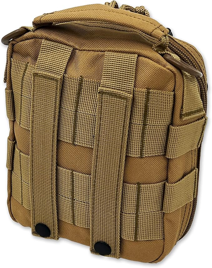 Lightning X Products Premium Nylon MOLLE Emergency Kit, Ideal for Tactical Medics, Military, Outdoor Enthusiasts (8" x 6.5" x 3")