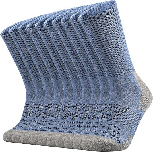 Ortis Men's Cotton Cushion Crew Socks Moisture Wicking Breathable Thick Warm Thermal for Athletic Heavy Duty Work Boot