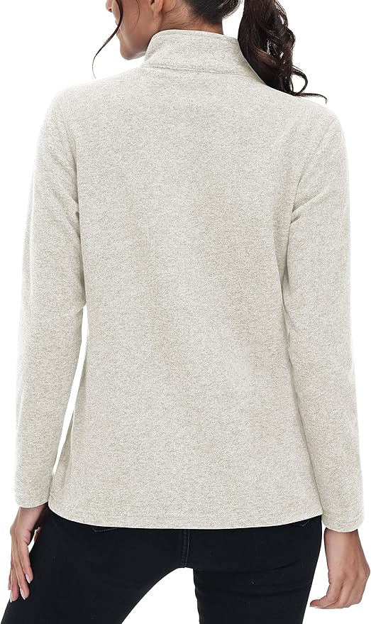 MAGCOMSEN Fleece Jacket Women Zip UP Lightweight Soft Polar Warm Winter Jackets for Women with Pockets Outdoor Hiking