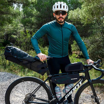 ROCKBROS Bikepacking Bag Waterproof Bike Saddle Bag Large Capacity Bikepacking Seat Bag Road Mountain Bike Seat Bag Max 14L