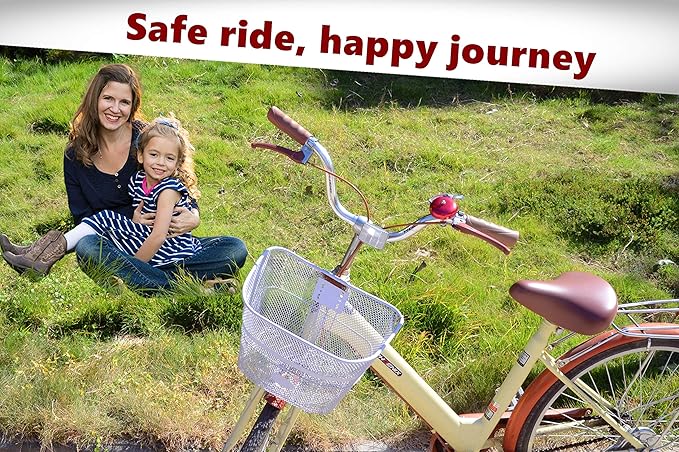 Classic Bell, Loud Crisp Clear Sound Bicycle Accessories for Adults Youths, Stylish Horn for Road and Mountain Bikes