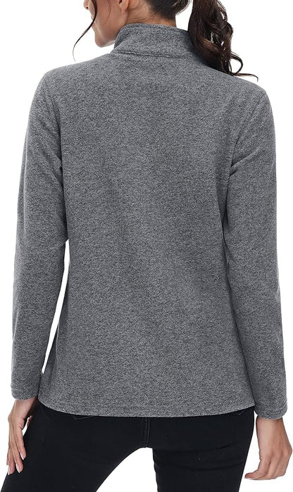 MAGCOMSEN Fleece Jacket Women Zip UP Lightweight Soft Polar Warm Winter Jackets for Women with Pockets Outdoor Hiking