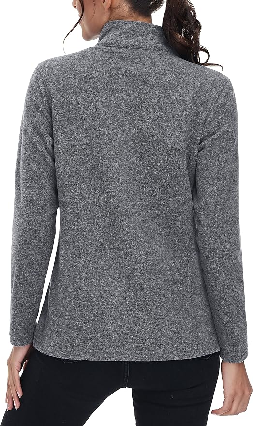 MAGCOMSEN Fleece Jacket Women Zip UP Lightweight Soft Polar Warm Winter Jackets for Women with Pockets Outdoor Hiking