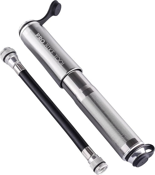 Pro Bike Tool Mini Bike Pump - Compact and Portable Bicycle Tire Pump for Fast Inflation - Compatible with Presta and Schrader Valves - Lightweight and Durable Design - Essential Bicycle Accessories