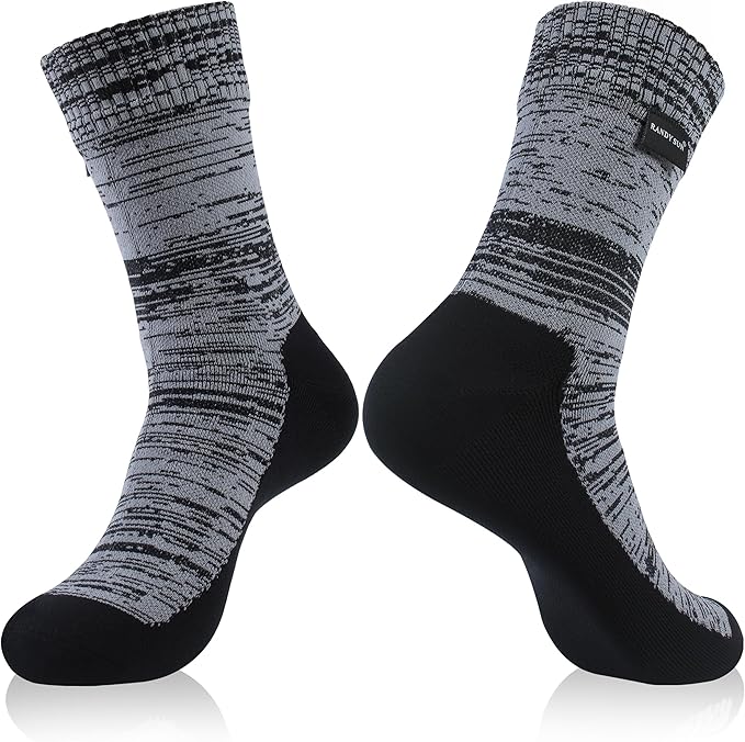 RANDY SUN Waterproof Breathable Socks, [SGS Certified] Unisex Novelty Skiing Trekking Hiking Wading Trail Socks