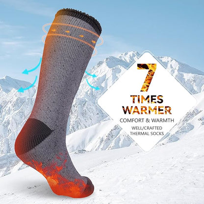 Sunew Warm Thermal Socks 4 Pack, Mens Womens Winter Heated Outdoor Skiing Thermal Socks