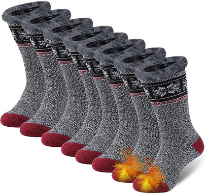 Sunew Warm Thermal Socks 4 Pack, Mens Womens Winter Heated Outdoor Skiing Thermal Socks
