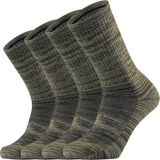 Ortis Men's Merino Wool Cushion Crew Socks with Moisture Wicking Control Light Weight Breathable for Outdoor Hiking Cycling