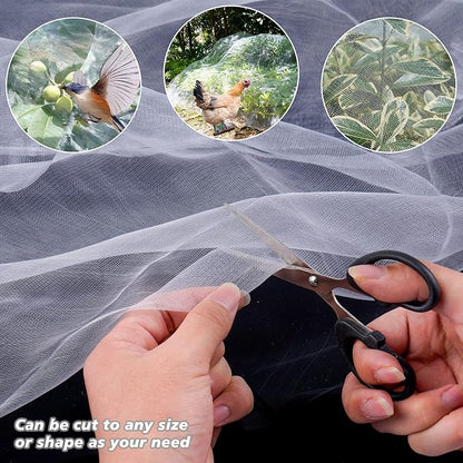 Garden Netting Mosquito Insect Birds Animals Barrier Protection Net Ultra Fine Garden Mesh Netting Plant Covers for Vegetable Plants Fruits Flowers Trees Greenhouse Row Cover(4×25 Ft)