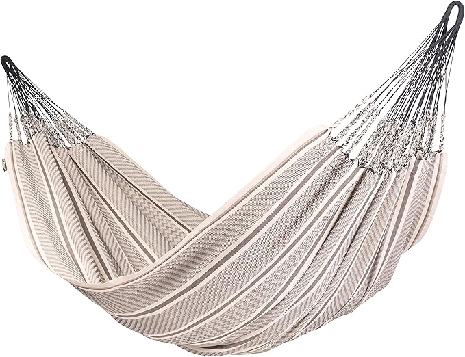 LA SIESTA Flora Classic Cotton Hammock CasaMount, Indoor Outdoor Extra Large 2 Person Double Hammock - King, Zebra