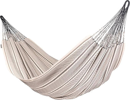 LA SIESTA Flora Classic Cotton Hammock CasaMount, Indoor Outdoor Extra Large 2 Person Double Hammock - King, Zebra