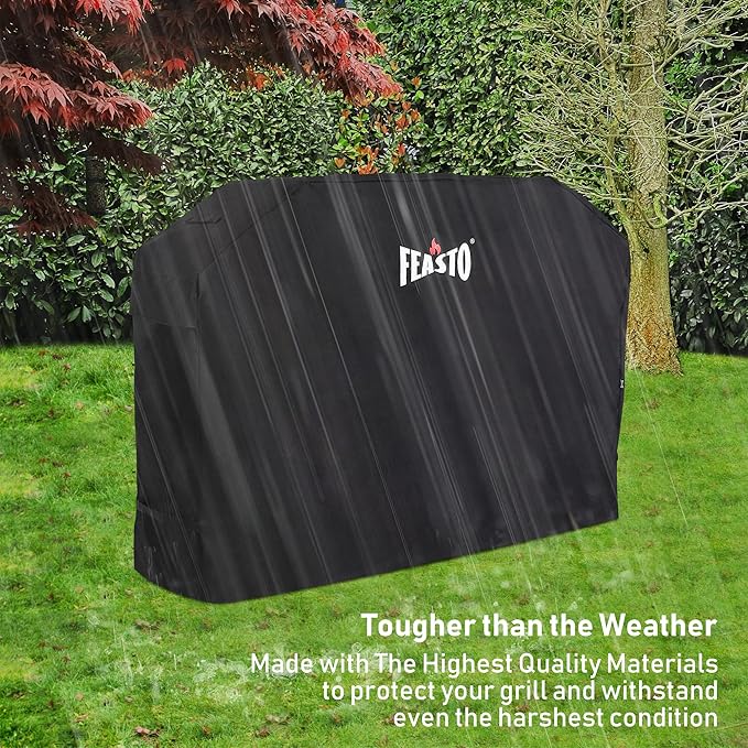 4+1 Burner Gas Grill, All Stainless Steel Outdoor BBQ Grill with Enameled Coated Chamber Body, 48,000 BTU Garden Barbecue Grill with Porcelain-Enameled Cast lron Grates, Grill Cover Included