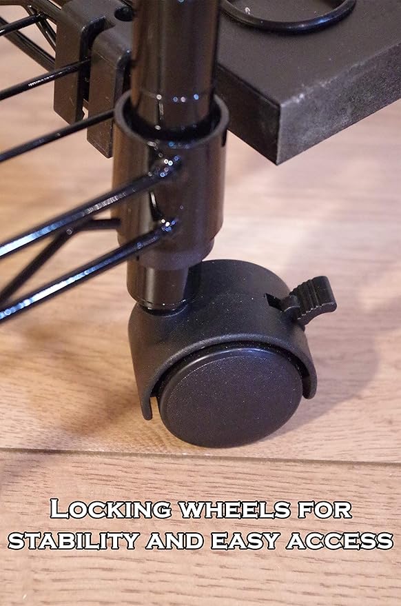 Old Cedar Outfitters Rolling Rod Cart and Tackle Trolley Holds 12 Rod and Reel Combo for Garage and Home Storage