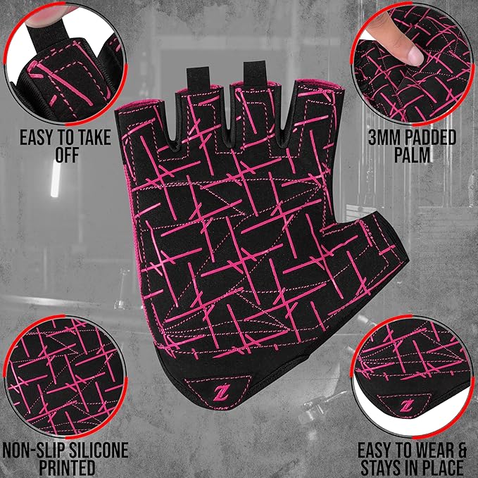 ZRIX Well Vented Weight Lifting Gym Workout Gloves with Wrist Wrap Support for Men & Women & Adult, Full Palm Protection, Training, Fitness, Hanging, Pull ups, Cycling & Hand Grip Gloves