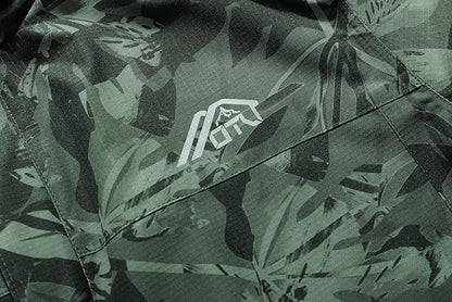 OTU Men's Lightweight Waterproof Hooded Rain Jacket Outdoor Raincoat Shell Jacket for Hiking Travel